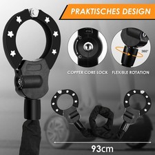 E Scooter Handschellenschloss 8mm für Motorrad Fahrrad Schloss Anti-Diebstahl