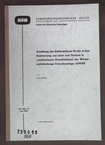 Ermittlung der eichfunktionen - der,