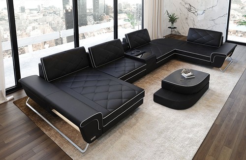Ledersofa wohnlandschaft sofa - wohnlandschaft,