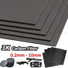 Carbon Platte 0.2mm-10mm CFK Kohlefaser Plate 3K matt Voll Carbon Größe wählbar
