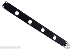 1HE Rack Panel 4 XLR-Löcher schwarz Finish made by AllMetalParts