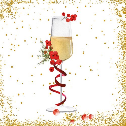 Servietten golden baubles - 20,