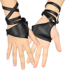 Damen Punk Leder Handschuhe