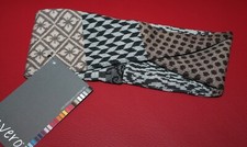 Invero Stirnband/kleiner Schal, Jessie Braun Herbs tolles Mustern; Merino, Neu!!