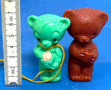 Bär Teddy 2 Stück Spielzeug DDR 7cm Plastik Kult Ostalgie /D30.6/6