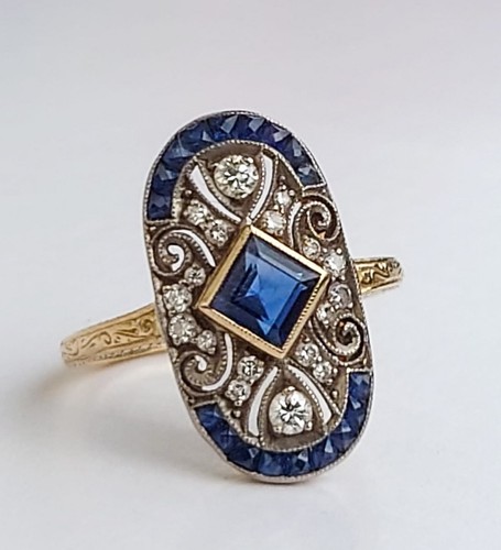 Antiker goldring 18ct mit - goldring,