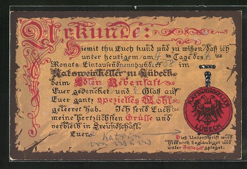 Künstler lübeck gasthaus - künstler-ak, lübeck,