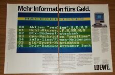 Seltene Werbung LOEWE BTX-Computer-Telefon - Mehr Information fürs Geld 1987