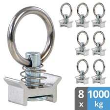 valonic GECKO, 8 Stück, Fitting für Airlineschiene, Adapter, Kofferraum, Schiene