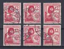 Deutsches Reich 6x Mi. 645 ° Luftschutz Schildträger Reichsluftschutzbund RLB