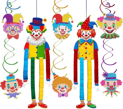 Clown deko karneval spiral - deko, 12