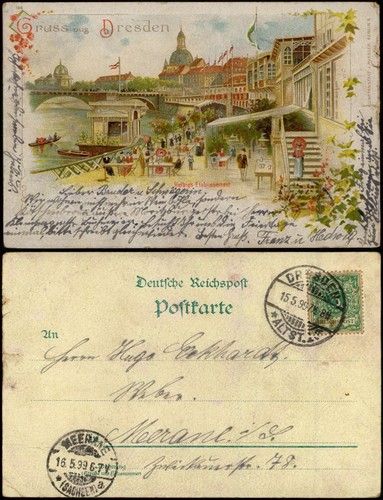Ansichtskarte litho dresden - ansichtskarte,