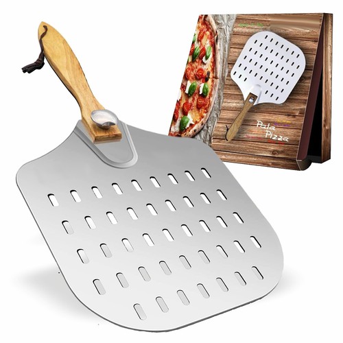 Pizzaschieber mit holzgriff - pizzaschieber,