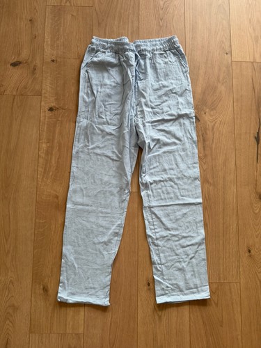Hellblaue damen leinenhose - hellblaue,