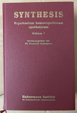 Synthesis: Repertorium homoeopathicum syntheticum Edition 7 Frederik Schroyens