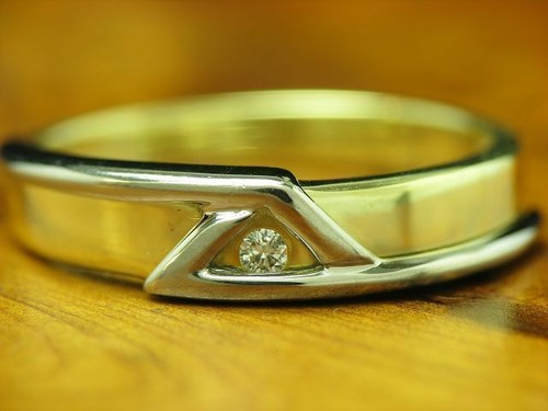 14kt 585 bicolor gold ring - gold,