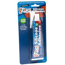 Silikon Selbstklebend Serviettentechnik 3D Craft Kleber Permanent Klar 50ml Acid