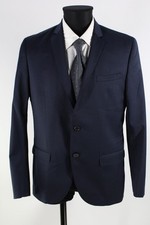 Wormland dunkelblaues Sakko Gr.52/L Polyester Schurwolle Elasthan Top Zustand