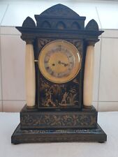 Uhr Kaminuhr Tischuhr –antik - reichhaltig verziert– schwarz/gold