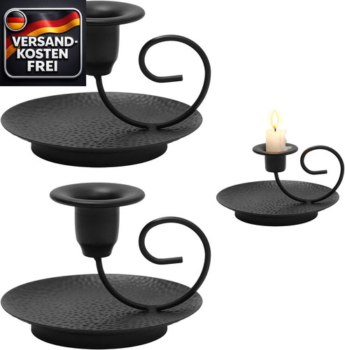 Kerzenständer schwarz set - kerzenständer,