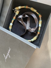 Langani Kette mehrfarbig Grün ,Braun ,beige Neu !