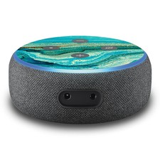 2er Set Aufkleber Marmor Türkis passend für Alexa Echo Dot Gen.3 Assist R137-25