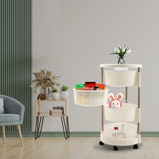 4-stöckiger Küchenaufbewahrungswagen Rollender Gemüseregal Aufbewahrungsregal