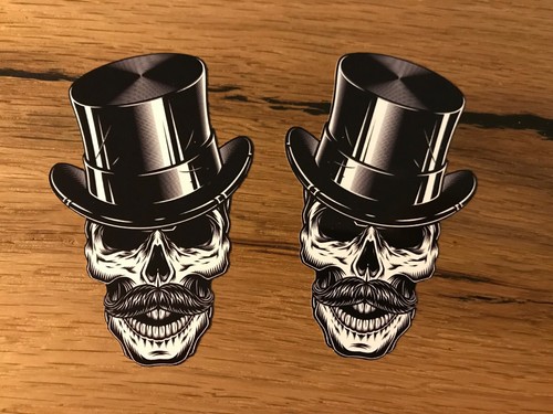 Skull aufkleber rockabilly - 2x,