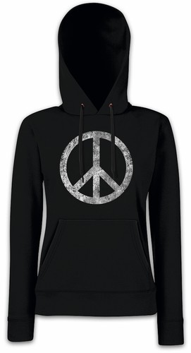 Peace symbol damen hoodie - damen,
