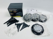 4er Set Solar Bodenleuchte Begrenzungs Leuchte Fassadenlicht Gartenleuchten rund