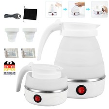 Reisewasserkocher faltbarer Wasserkocher 0,6L weiß aus Silikon 600 Watt DE