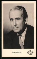 Musiker Herbert Beckh im Anzug mit Krawatte, Ansichtskarte 