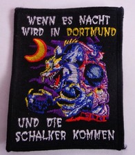 Dortmund Aufnäher + WENN ES NACHT.. + Fan Weste Kutte Patch Sammler  kein Pin DO