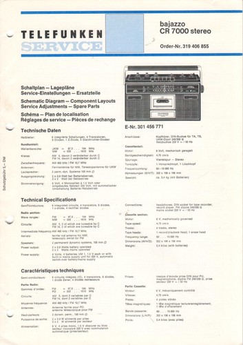 Telefunken bajazzo cr 7000 - bajazzo,