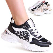 Damenschuhe Plateau Sneaker Print Turnschuhe Keilabsatz Chunky Halbschuhe Mesh