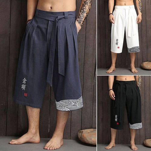 Herren capri hakama hose - herren,