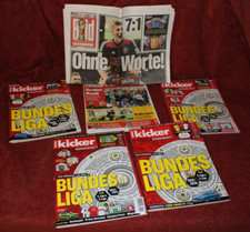 Konvolut Kicker+Sonderheft 2019, 2022, 5 Hefte + Bildzeitung 07/2014, V248