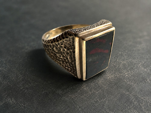 Jugendstil ring mit heliotrop - ring,