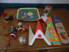 Konvolut  Weihnachtsschmuck aus der DDR Teller Stern Wichtel Lametta Baumschmuck