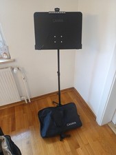 CAHAYA CY0194 Faltbarer Tragbarer Notenständer 80–145 cm Mit Tasche Schwarz