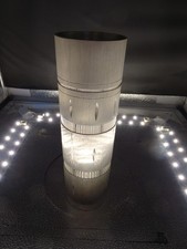 Vase Edelstahl gebürstet, gebraucht, 6 cm Durchmesser, 21 cm hoch