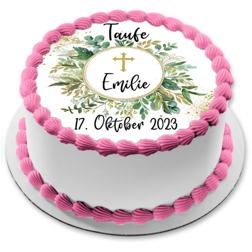 Taufe tortenaufleger essbar - taufe,