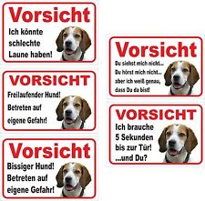 Schild Vorsicht BEAGLE 15x20