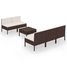 6 Piece Patio Lounge Set with