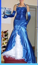 Ballkleid Abendkleid Abiballkleid Designer Hochzeitskleid 34 36 S royal blau neu