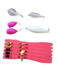 5 Tlg.  Fliegen SET + Vorfach