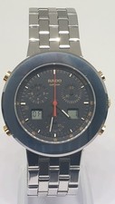 RADO DIASTAR DIAMASTER GMT ALARM CHRONOGRAPH WOLFRAM/TUNGSTEN SAPPHIRE HERRENUHR