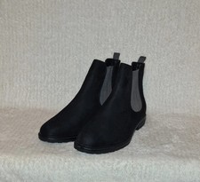 Damen Schuhe Stiefeletten Schwarz Gr. 39 Slip-on Chelsea Boots Neu