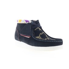 Clarks Wallabee Boot One School Damen Schwarz Wildleder Stiefel