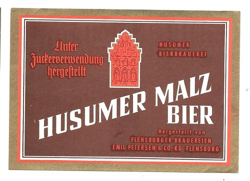 Altes bieretikett flensburger - bieretikett,